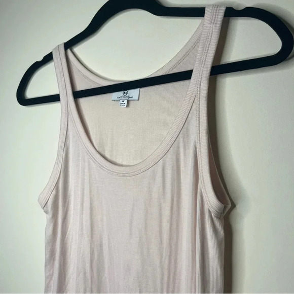 AG ADRIANO GOLDSCHMIED Jaxon Ribbed Blush Pink Basic Layering Tank Top - Picture 8 of 13